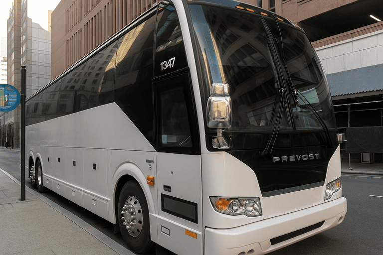 a Clovis Coach Bus Service coach bus