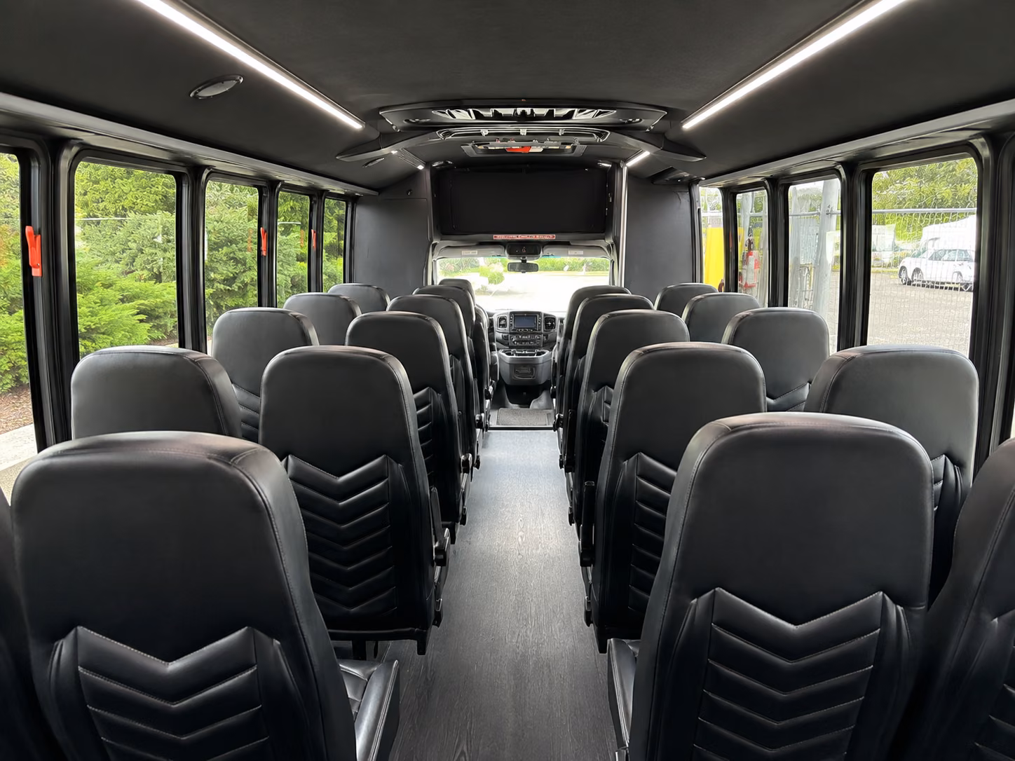clovis 15 passenger minibus inside