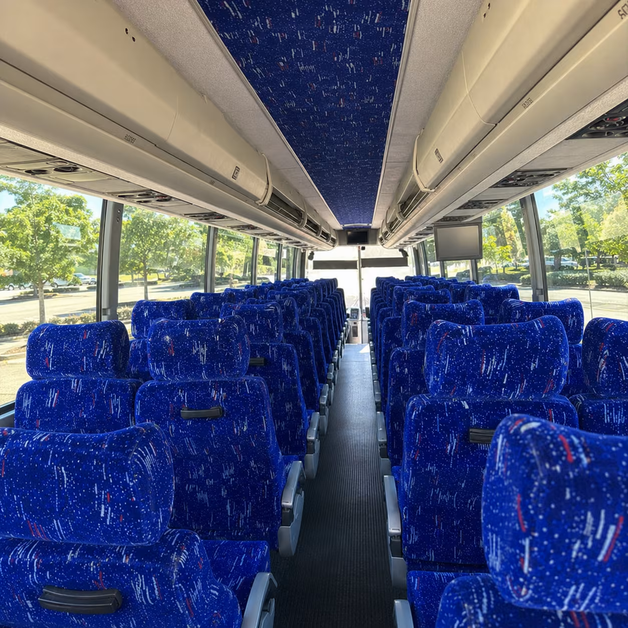 clovis 56 passenger charter bus inside