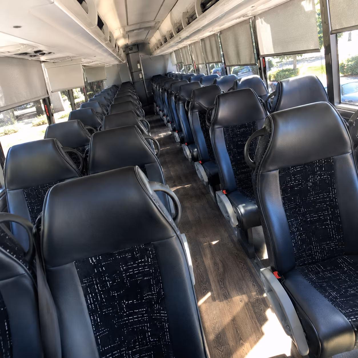 clovis 56 passenger charter bus interior