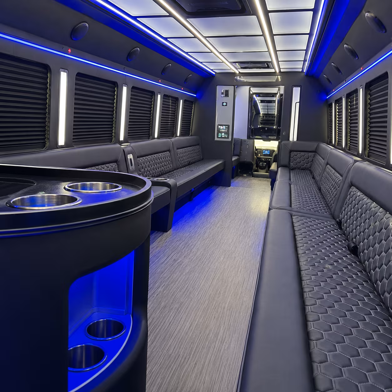 clovis party bus interior